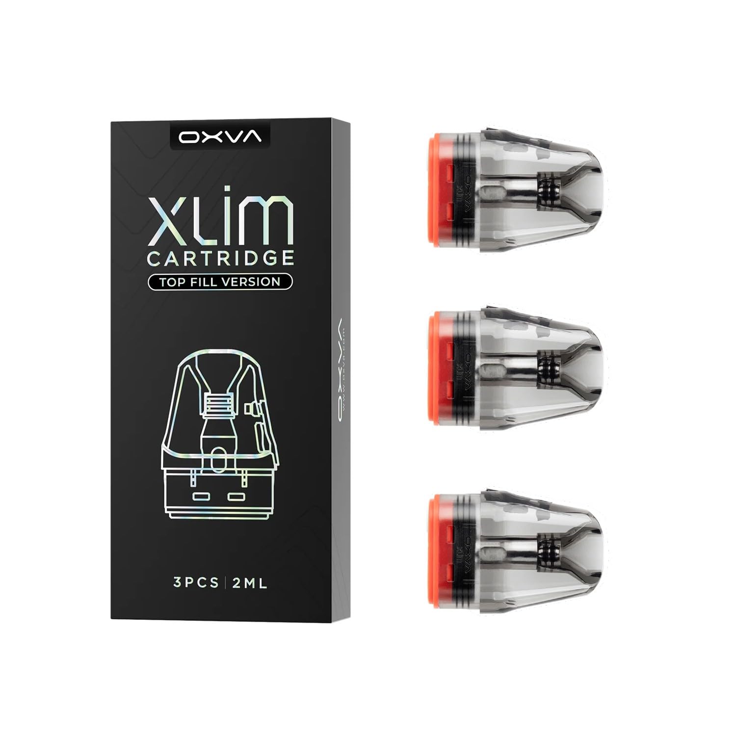 Oxva Xlim Cartridge Pod V3 Top Fill [0.4ohm] Coil [Pack of 3] 2ml Capacity (No Nicotine) TBD, Compatible with Oxva Xlim Pro Device