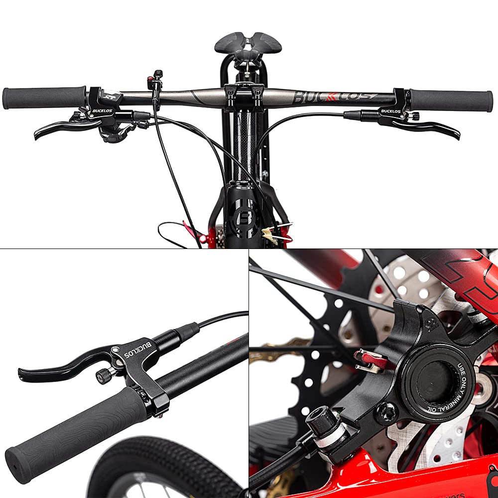 Mtb Brakes BUCKLOS MTB Hydraulic Disc Brakes Set For Mountain Bike