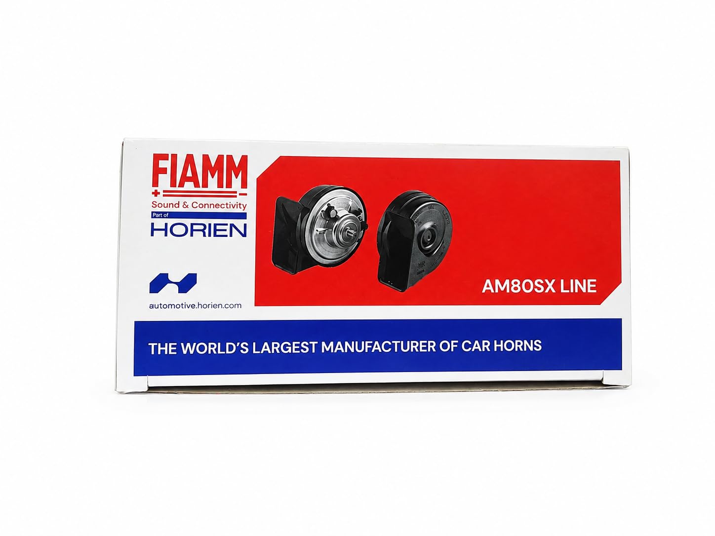 FIAMM AM80SX - Coppia di Trombe Clacson Bitonali Universali 12V per Auto, Moto e Furgoni - Set Completo con Relè e Staffe