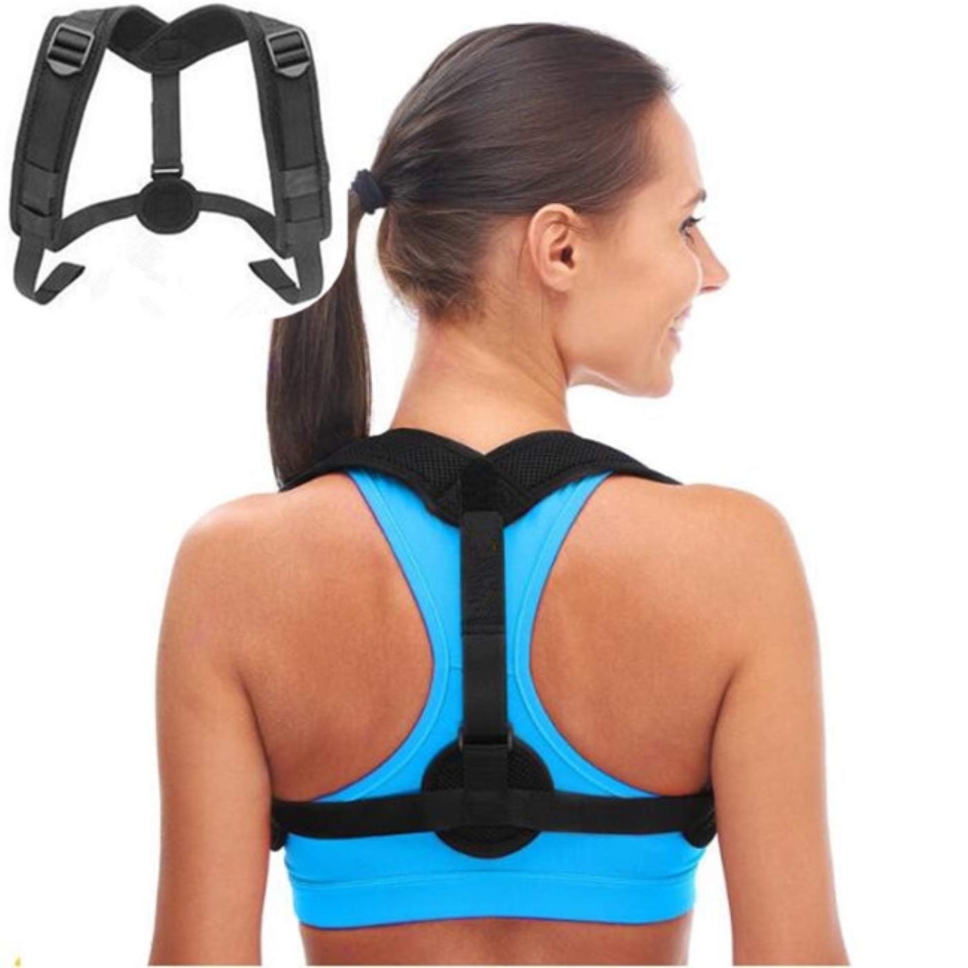 Adjustable Posture Corrector for Men & Women - Upper Back Straightener Brace, Clavicle Support and Pain Relief for Neck, Back and Shoulder. Spinal Alignment, Posture Support, Comfortable (Universal)