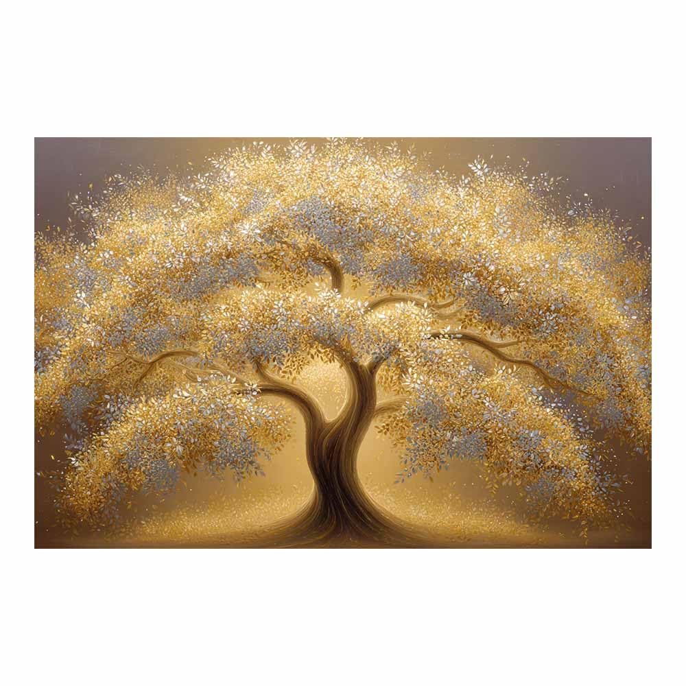 ZAMAEIU The tree of life Gold-clustered Tree Canvas Paintings Abstract Tree,Wall Art Poster Modern Room Bedroom Home Decor Geometric Print Patterns(golden)-80x120cm Unframed