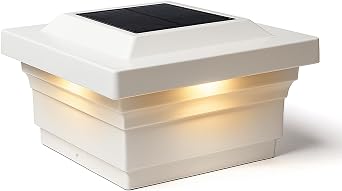 Classy Caps Regal Solar Post Cap White, 5"x5"