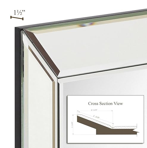 Miniatura 3 de Espejo de pared con marco, para colgar en horizontal o vertical