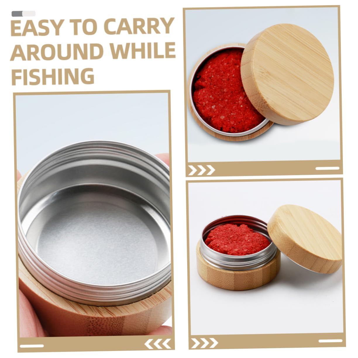 Kisangel Bait Box for Fishing Sturdy Storage Container Convenient Outdoor Tackle Organizer Durable Fishing Gear for and Blood present for Fishing