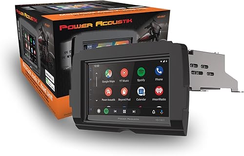 Power Acoustik HD-14KIT Unidad de cabeza de motocicleta de repuesto de 7 pulgadas para motocicletas Harley-Davidson Touring 2014+, pantalla táctil