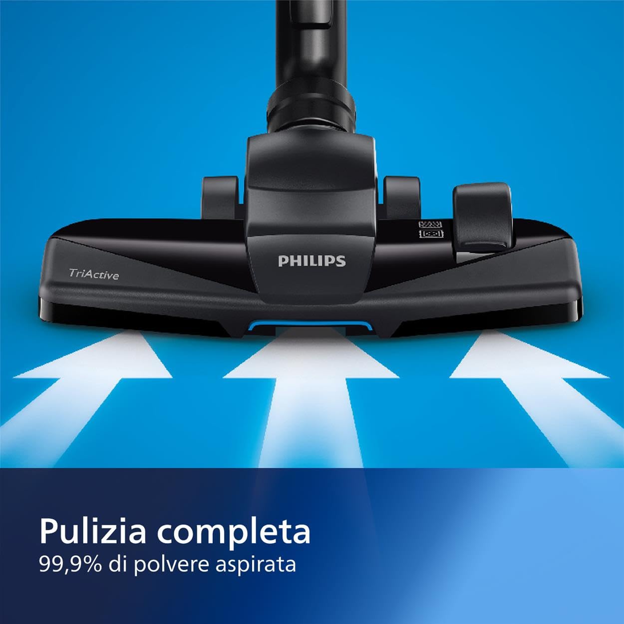 Philips 3000 Series Aspirapolvere con Sacco, 900W, Cattura Il 99,9% della Polvere, Filtro Antiallergico, Tecnologia AirflowMax, Raggio d'Azione 9m (XD3110/09)