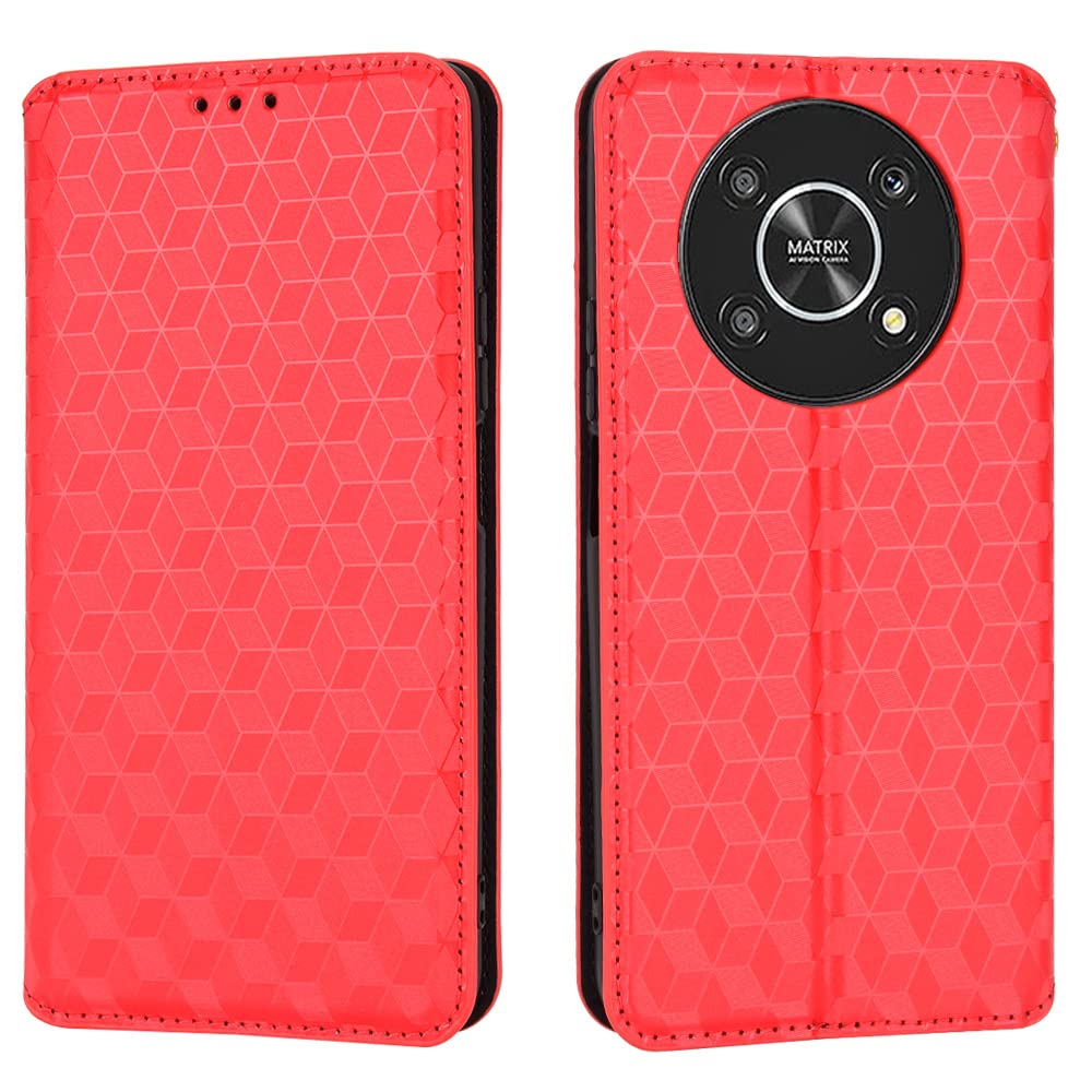 NEINEI Cover Per Honor Magic 4 Lite / X9 5G - Custodia A Libro In Pelle Viola Con Portafoglio, Slot Carte E Protezione RFID