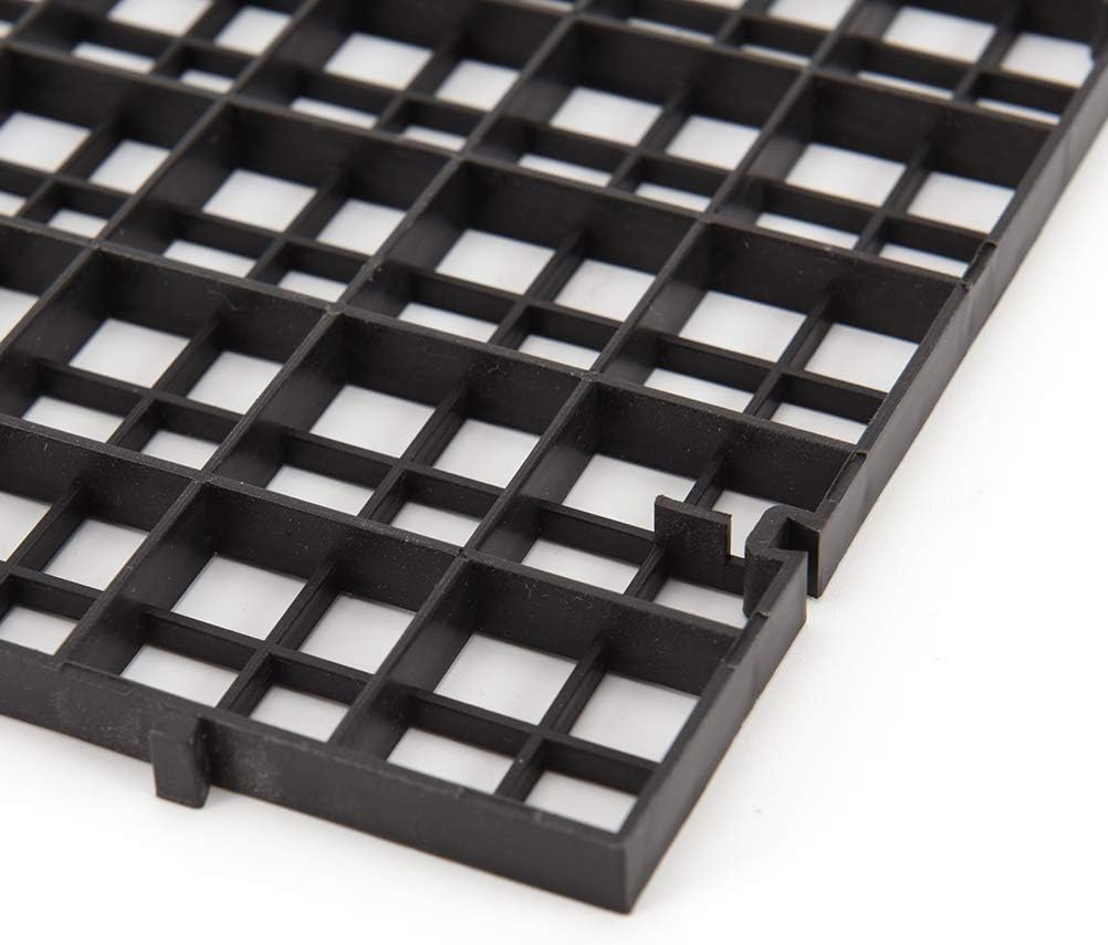 10 Pcs Aquarium Grid Tank Dividers Tray Egg Crate Aquarium D¨¦cor Fish Tank Filter Bottom Isolation Board Partition Net Pane Separator Grid Isolation Board Divider for Mixed Breeding,Black
