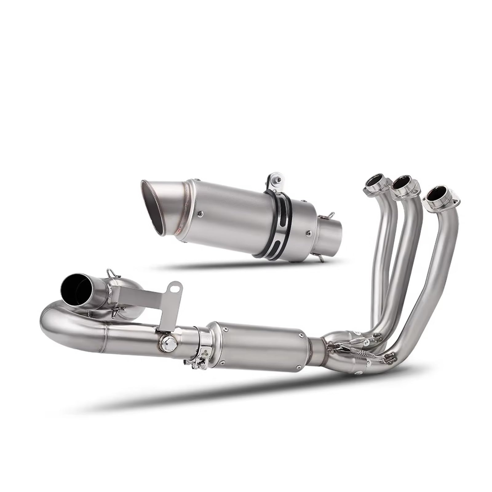 Silenciador de escape de acero inoxidable Para 675SR Para 675SR-R Colector de escape delantero deslizante de acero inoxidable de 51 mm con sensor de oxígeno dual