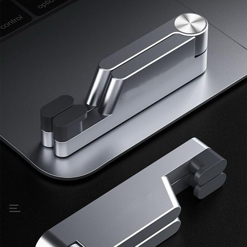 Support de téléphone portable en aluminium, pour téléphone portable et tablette de 4 à 10,5 pouces, angle de vue réglable, utilisation de bureau de voyage