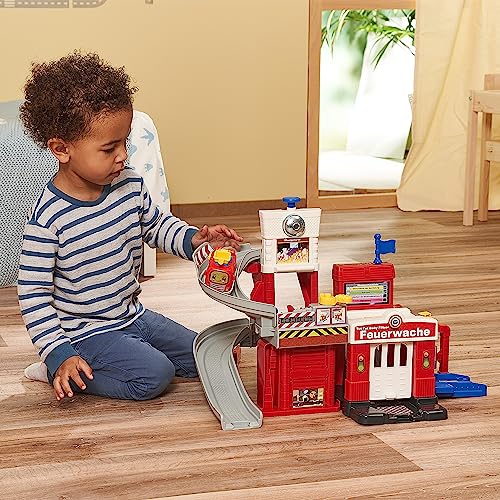 Vtech TUT TUT Baby Flitzer - Feuerwache – Interaktives Feuerwehr-Spielset mit beweglichen Elementen, Melodien und Liedern und TUT TUT Baby Flitzer Feuerwehrauto – Für Kinder von 1-5 Jahren