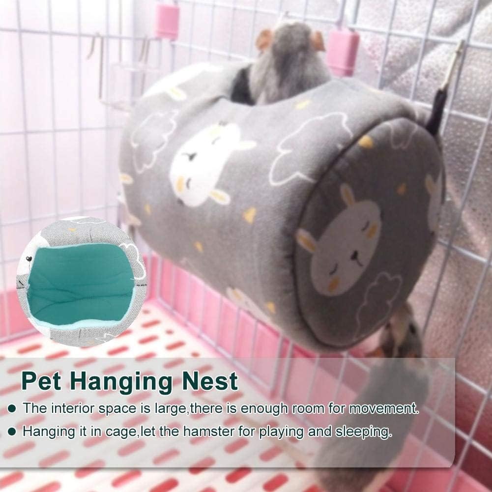 Hamac en toile pour petits animaux Lit suspendu pour hamster, rat, lapin nain, souris et gerbille, balançoire cage, accessoire confortable et ludiqu