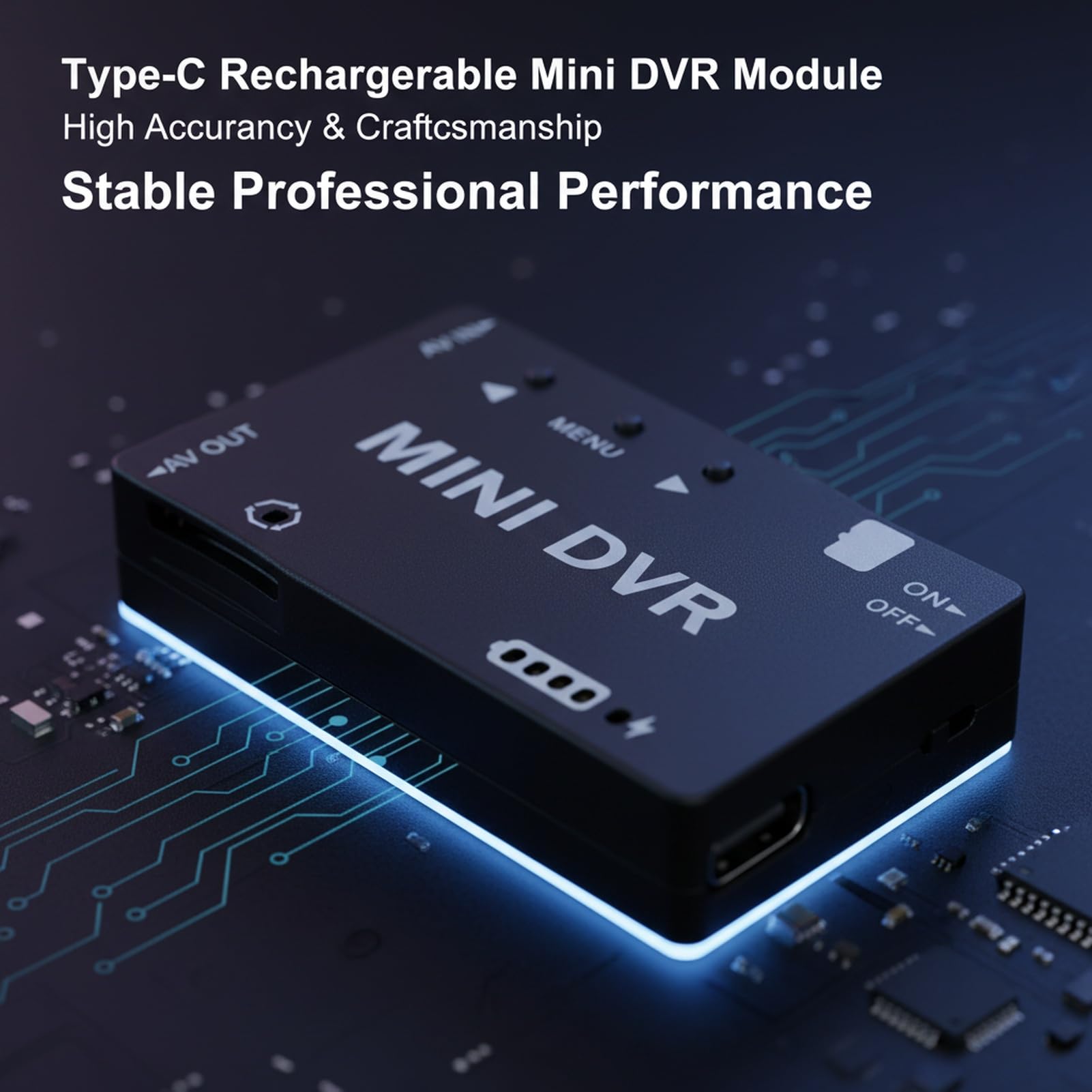 NTSC PAL Rejestrator przełączany, mini moduł DVR FPV z wbudowaną baterią, wysokiej jakości rejestrator audio wideo do quadcoptera i pojazdów RC