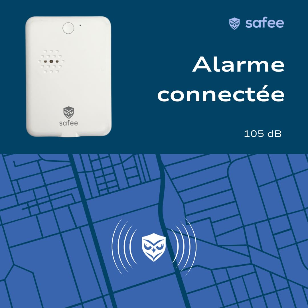 Safee - Innovativo monitoraggio e protezione personale per uomini e donne: allarme 105 DB, trasmissione in diretta, posizione, app mobile