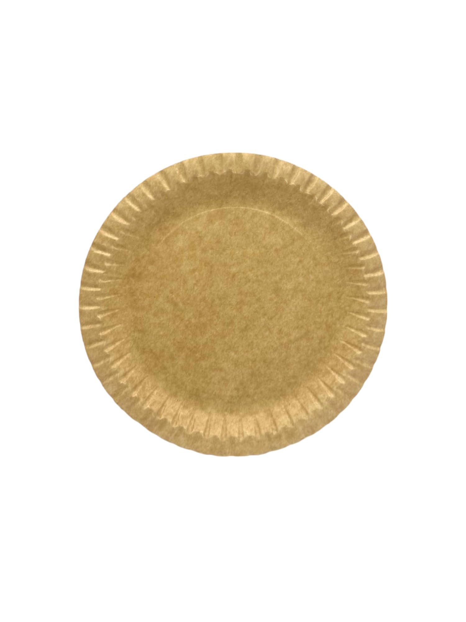 Plato de cartón resistente habana - diámetro de 23 cm - 500 unidades