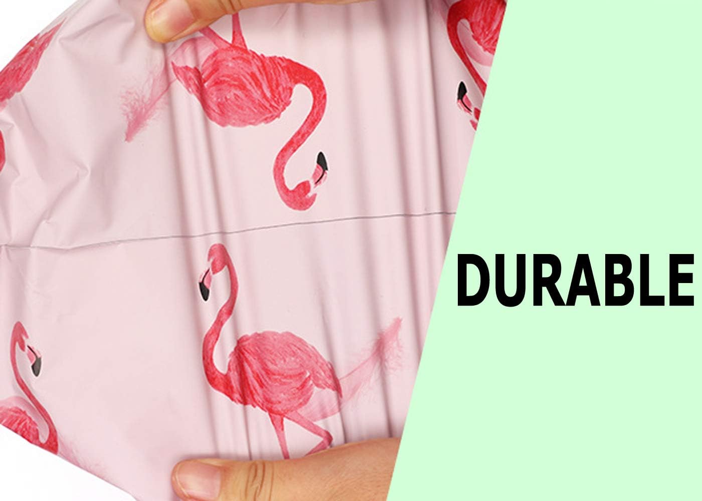 300 Counts inch Thank You inch Floral Flowers Poly Mailer Envelope Plastic Custom Mailing and Shipping Bags,Self Seal Size 10 inch X 13 inch