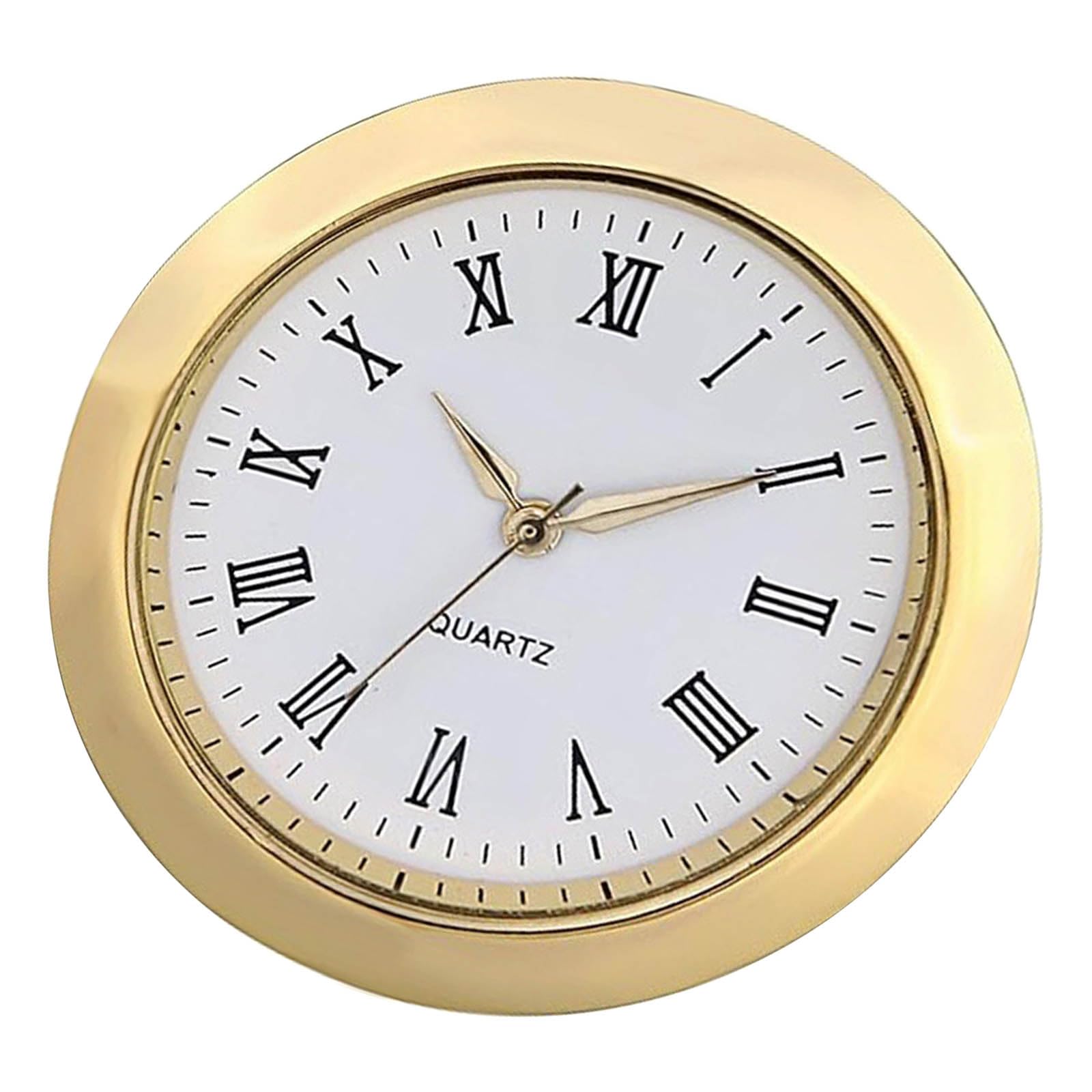 Tsophreniq 36mm Quartzs Clocks Insert, Craft Clock Movement Round Clock Head Inlaid Bells Cores with Roman Numerals Inlaid Watch Head