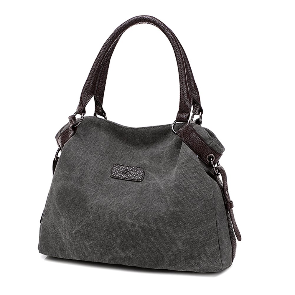 Women's Shoulder Bag, Popoti Handbag Tote Purse Multifunction Sling Bag Tote School Backpack Messenger Crossbody for Travel Daily (Grey-B, 35x13x25cm)