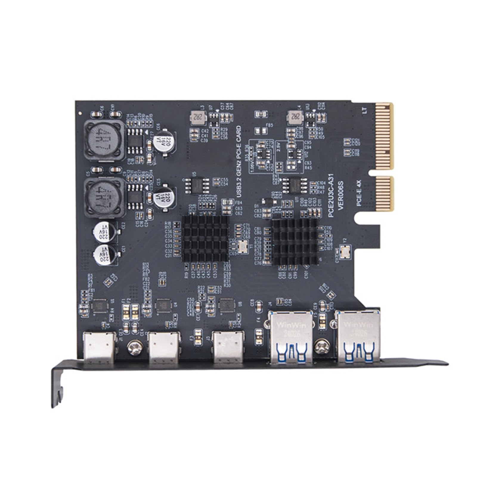 5 Port PCIExpress A USB3.0 Scheda di Espansione Ad Alta Velocità 10Gbps Adattatore di Trasferimento Veloce ASM3142 E VL822 Chip Desktop Computer Accessorio
