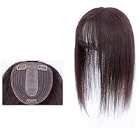 Vista 11 de LXUE Parte superior de cabello humano con base de seda natural para mujeres con cabello gris y delgado, parte superior de base de 5 x 5.5 pulgadas