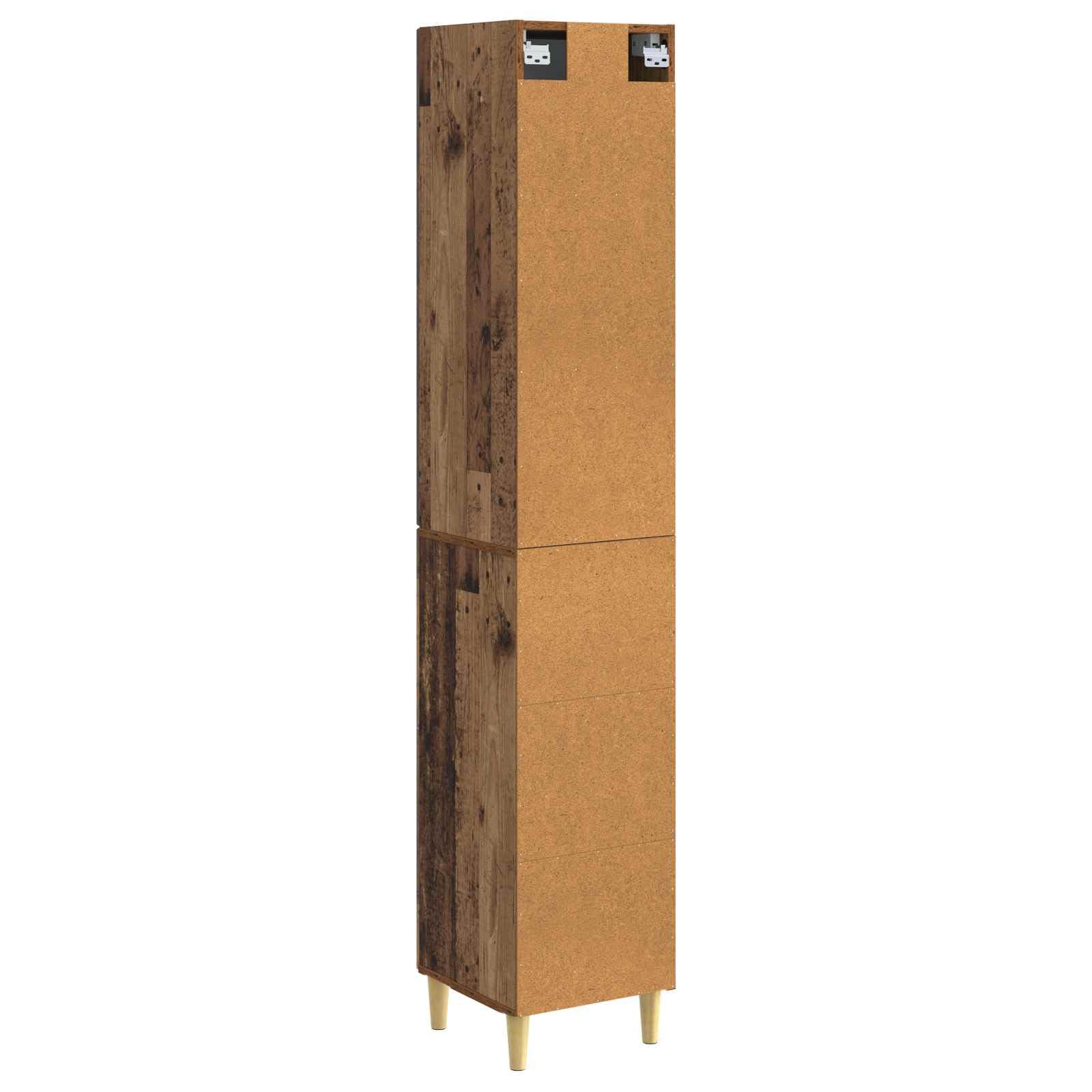 2-częściowy zestaw szaf 33 x 34,5 x 90 cm, materiał drewnopochodny do salonu, ogrodu lub na balkon, z dużą ilością miejsca do przechowywania, montaż ścienny, nowoczesne wzornictwo, odporna na