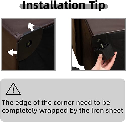 Miniatura 7 de GLAXYFUR Banco de almacenamiento plegable, reposapiés de piel sintética con patas, mesa auxiliar, otomana con almacenamiento para sala de estar,