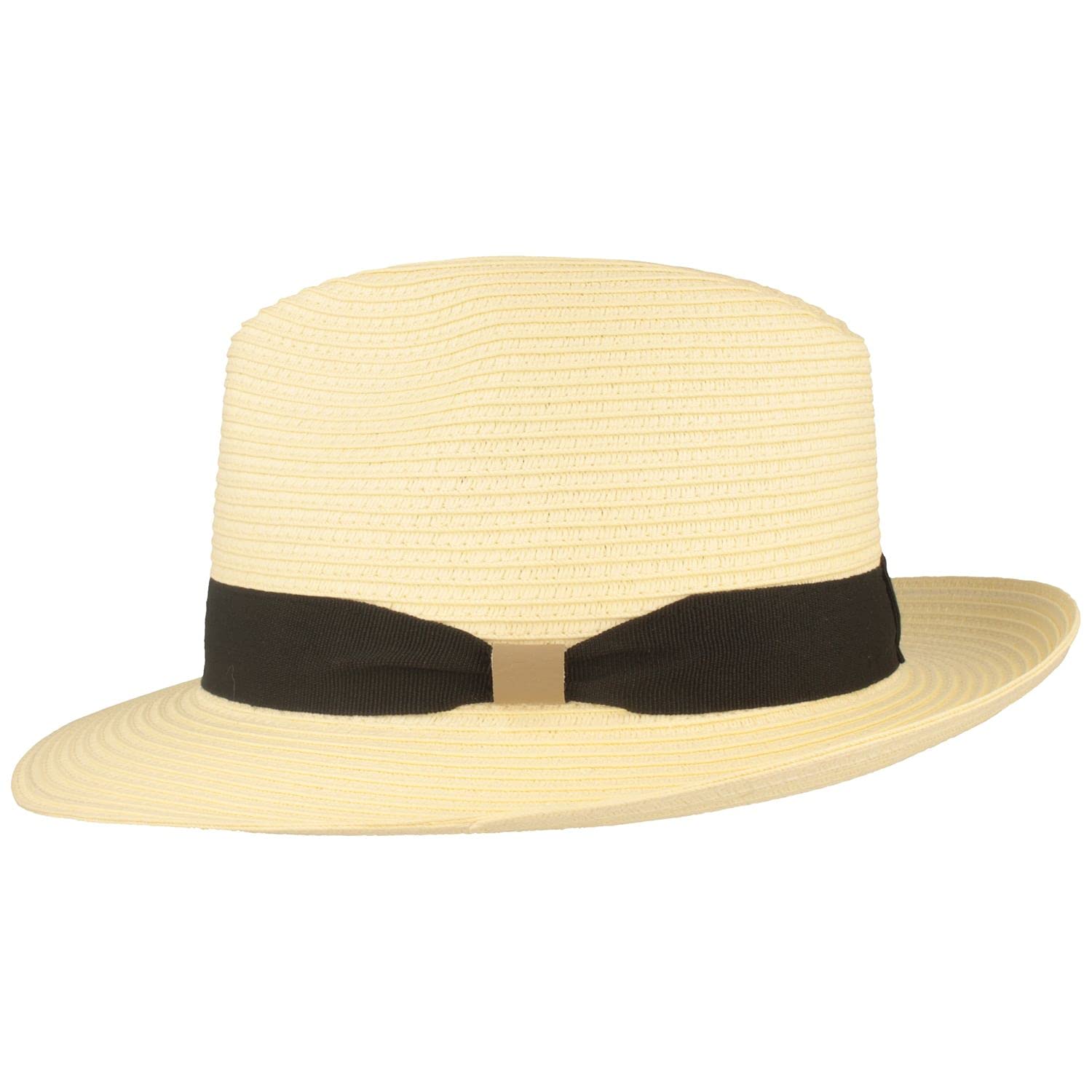 Breiter Sombrero de Sol Estilo Bogart Sombrero de Verano de Paja de Papel 100% Ligero Flexible Agradable a la Piel y Cómodo
