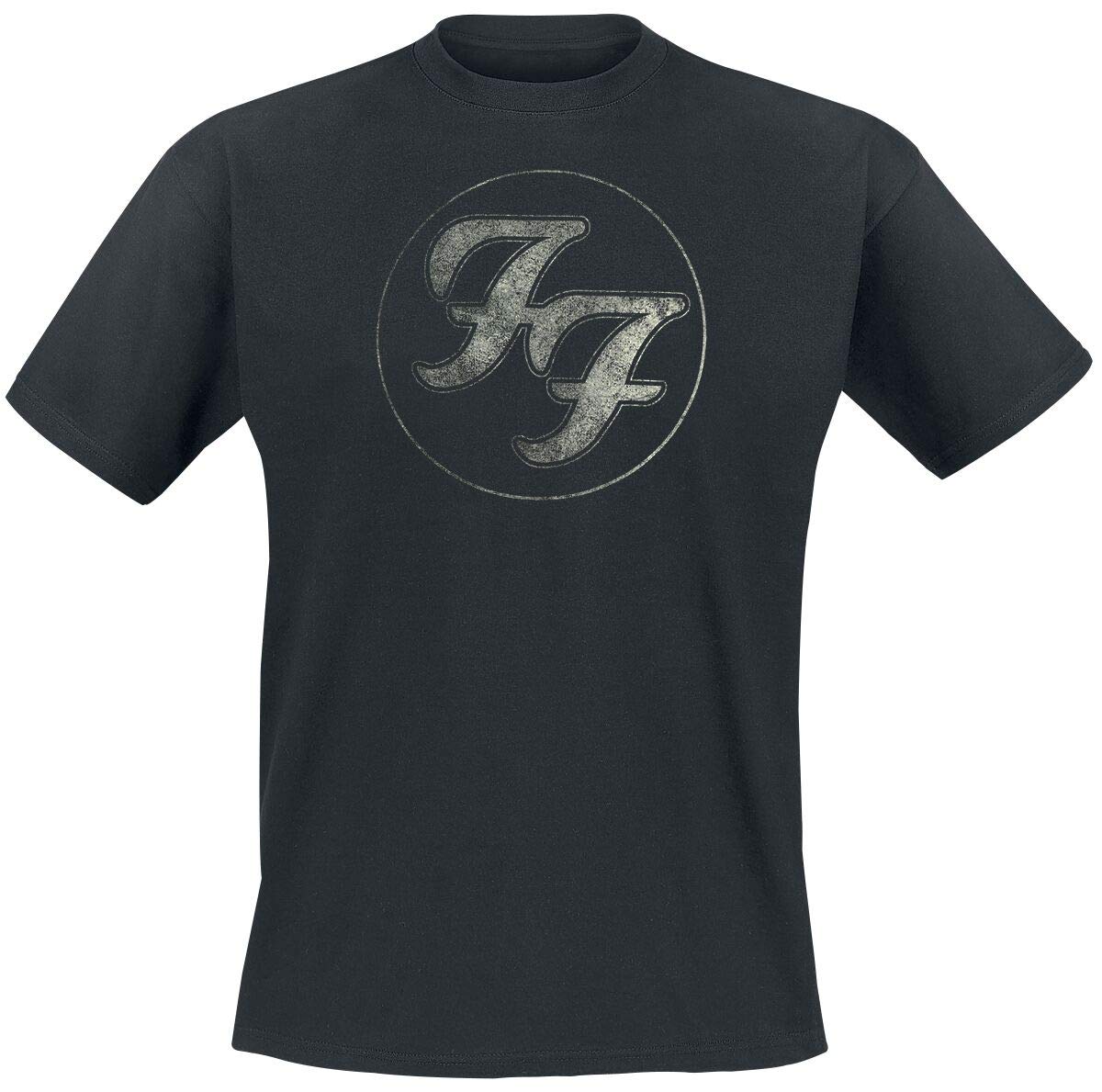 Générique Foo Fighters Logo in Circle Homme T-Shirt Manches Courtes Noir XL, 100% Coton, Regular/Coupe Standard - Les Beatles, Paul McCartney, John Lennon, RIngo Starr, George Harrison Générique Foo Fighters Logo in Circle Homme T-Shirt Manches Courtes Noir XL, 100% Coton, Regular/Coupe Standard