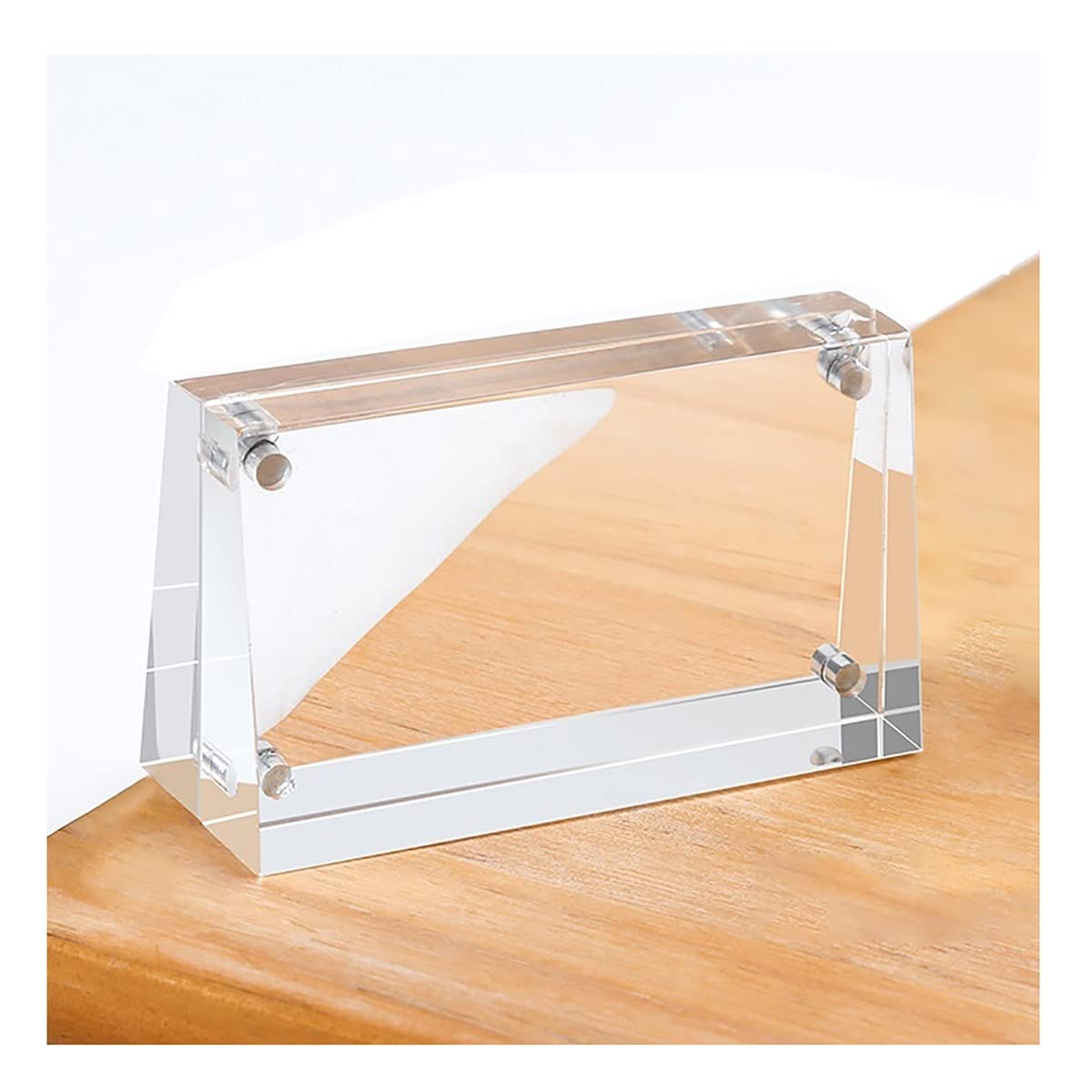 4 soportes magnéticos de acrílico transparente para tarjetas de mesa, menú, suministros de boda y fiesta, 80 x 45 mm, soporte de exhibición de letreros de alimentos