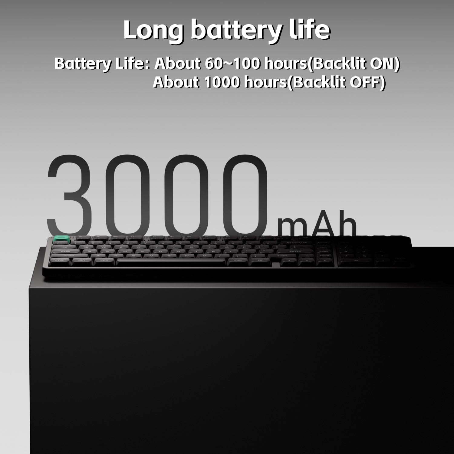 nuphy Node100 Wireless Mechanical Keyboard, Hot Swappable Custom Low Profile Keyboard, 103 Keys Computer Gaming Keyboards, Supports Touch Gestures, PBT Keycaps, RGB Backlit, Bluetooth/2.4GHz/USB-C - 4