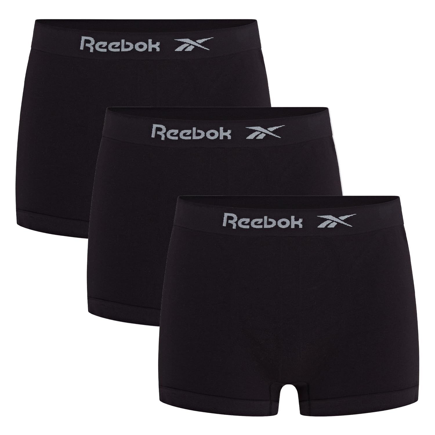Reebok Dale Bokserki dla mężczyzn, bezszwowe bokserki męskie, oddychająca i rozciągliwa bielizna dla mężczyzn, wielopak, Czarny, L