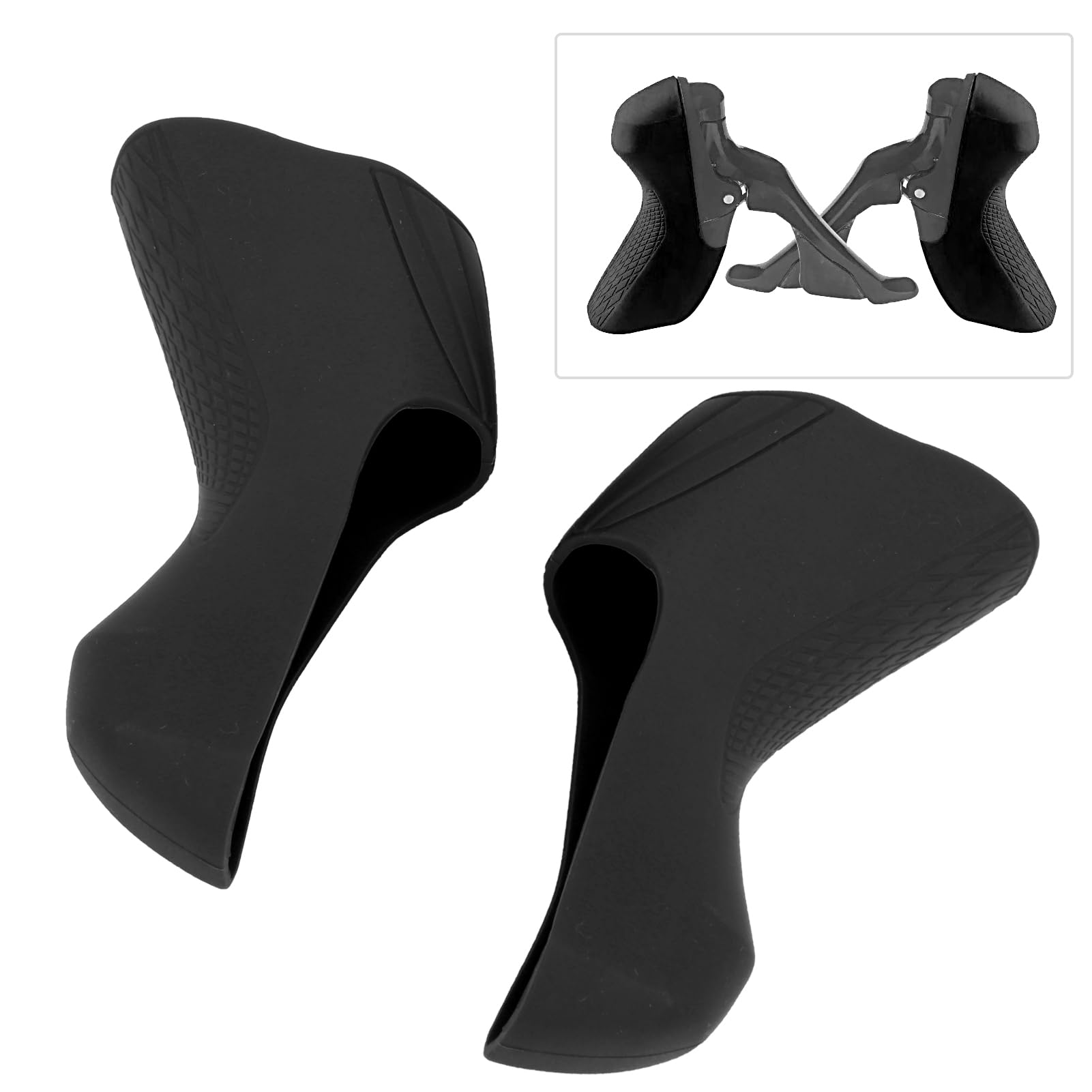 Ultegra R7000 R8000 Copri Leva, Comando Cambio Biciclette Coperchio In Silicone Coperchio Leva Freno Cappuccio(Nero)