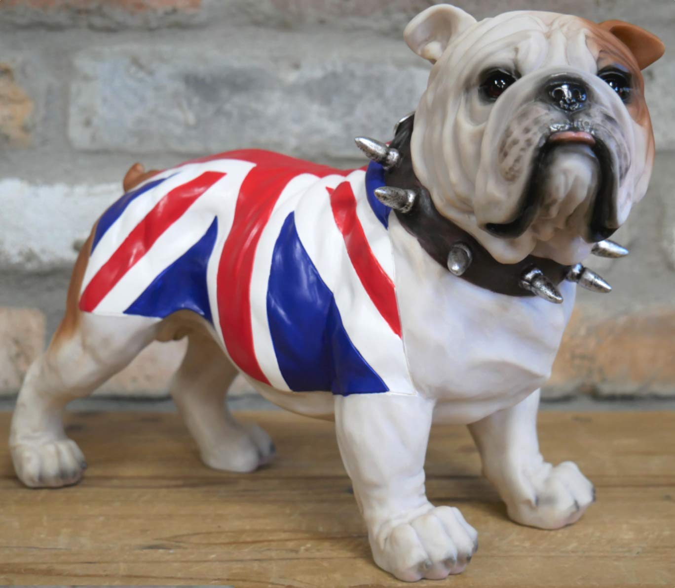 Animal Crackers Multicolor Standing British Bulldog In Union Jack Coat Ornament, Fabulous Dog Lover Gift