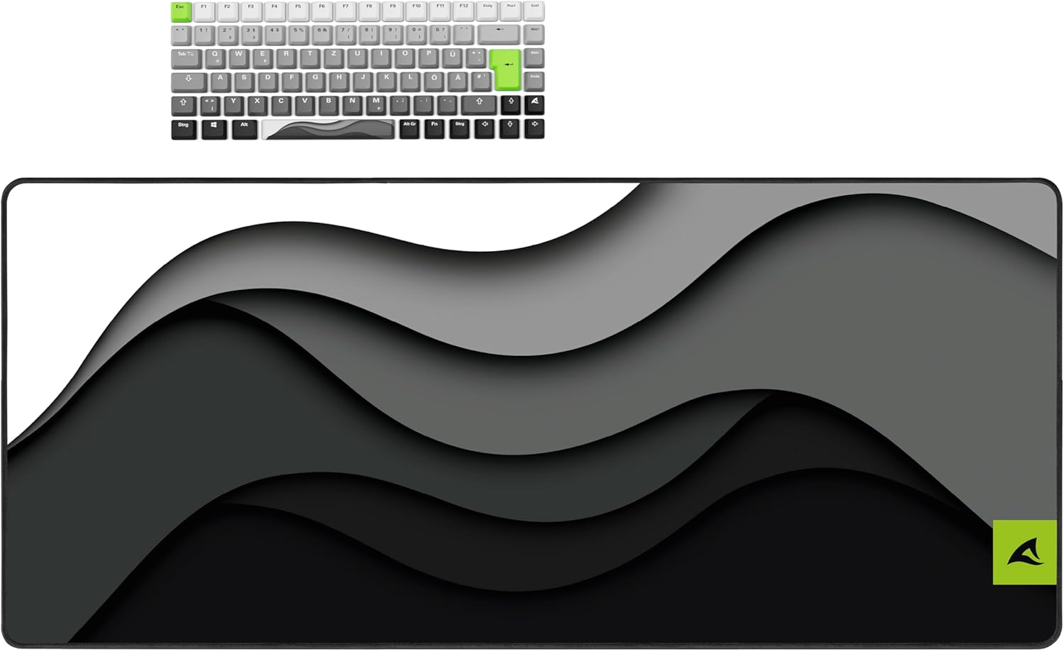 Sharkoon Skiller SGK50 S3 Design Bundle D5: Computer Accessory Bundle, Mouse Pad with Distinctive Design, Unique Size, Special Keycaps