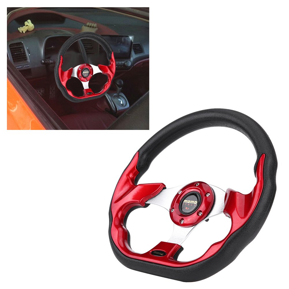 320mm carbon race stuurwiel modificatie race stuurwiel mini rood suede drift stuur geschikt voor carbon auto stuurwiel