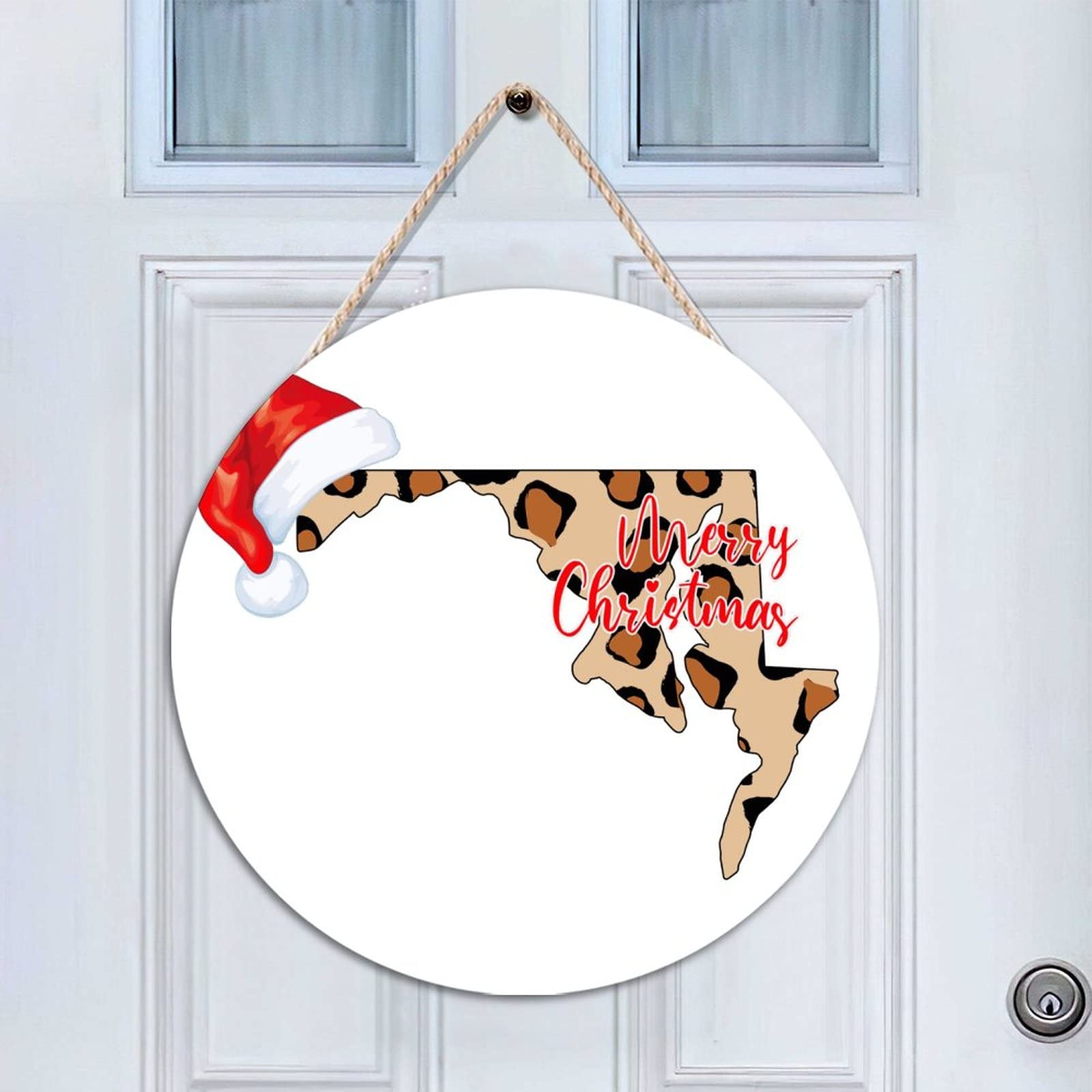 Panneau rond en bois du Maryland, le cadeau idéal de Noël rustique