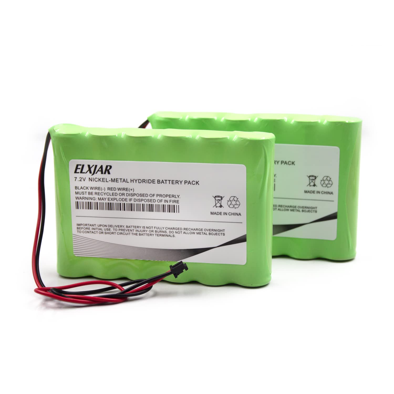 Amazon.com: Lunggwey (2-Pack) 7.2V 3600mAh Ni-MH Battery