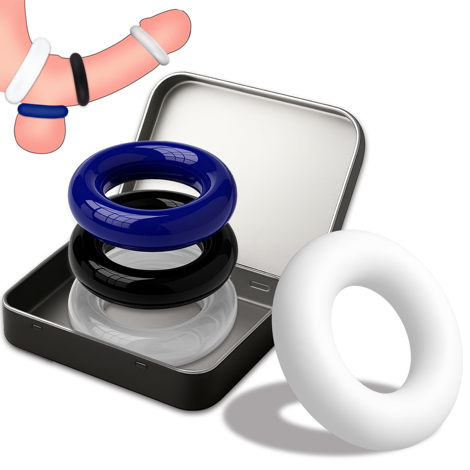 Sex Toys Penis Ring Cock Ring 4 Colors Cockring for Men Sexual Stimulation Device Silicone Cock Rings for