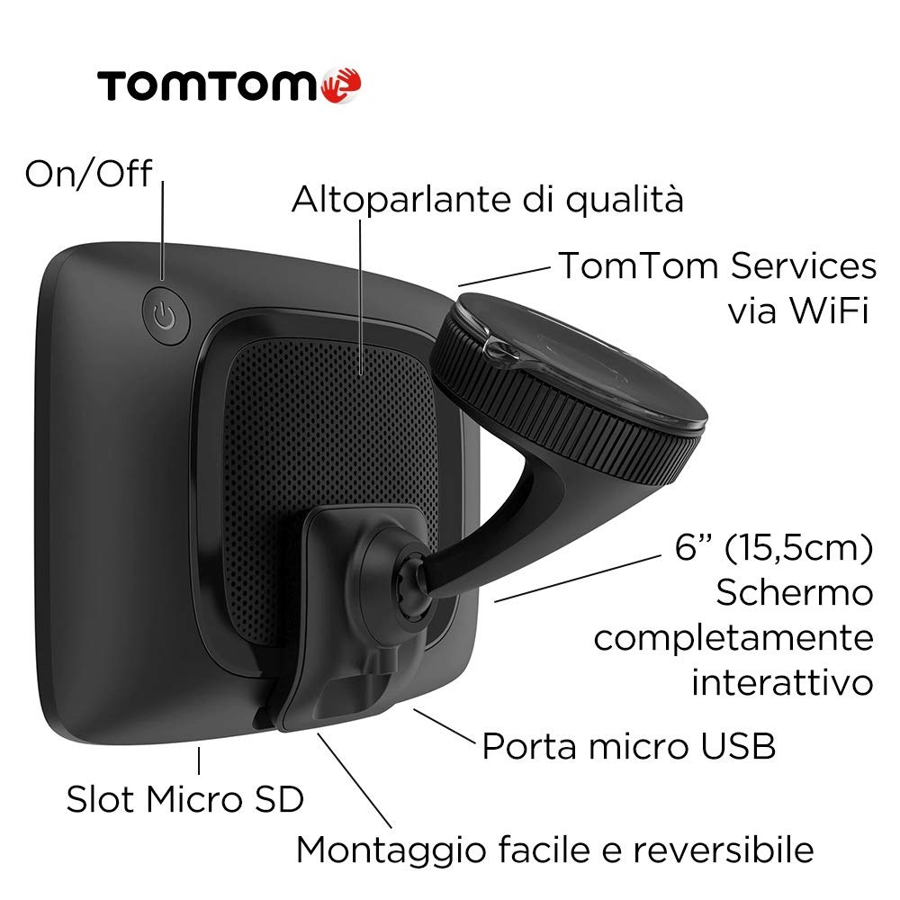 TomTom GO Professional 6250 Navigatore Satellitare per Camion 6" Mappa Europa WiFi SIM