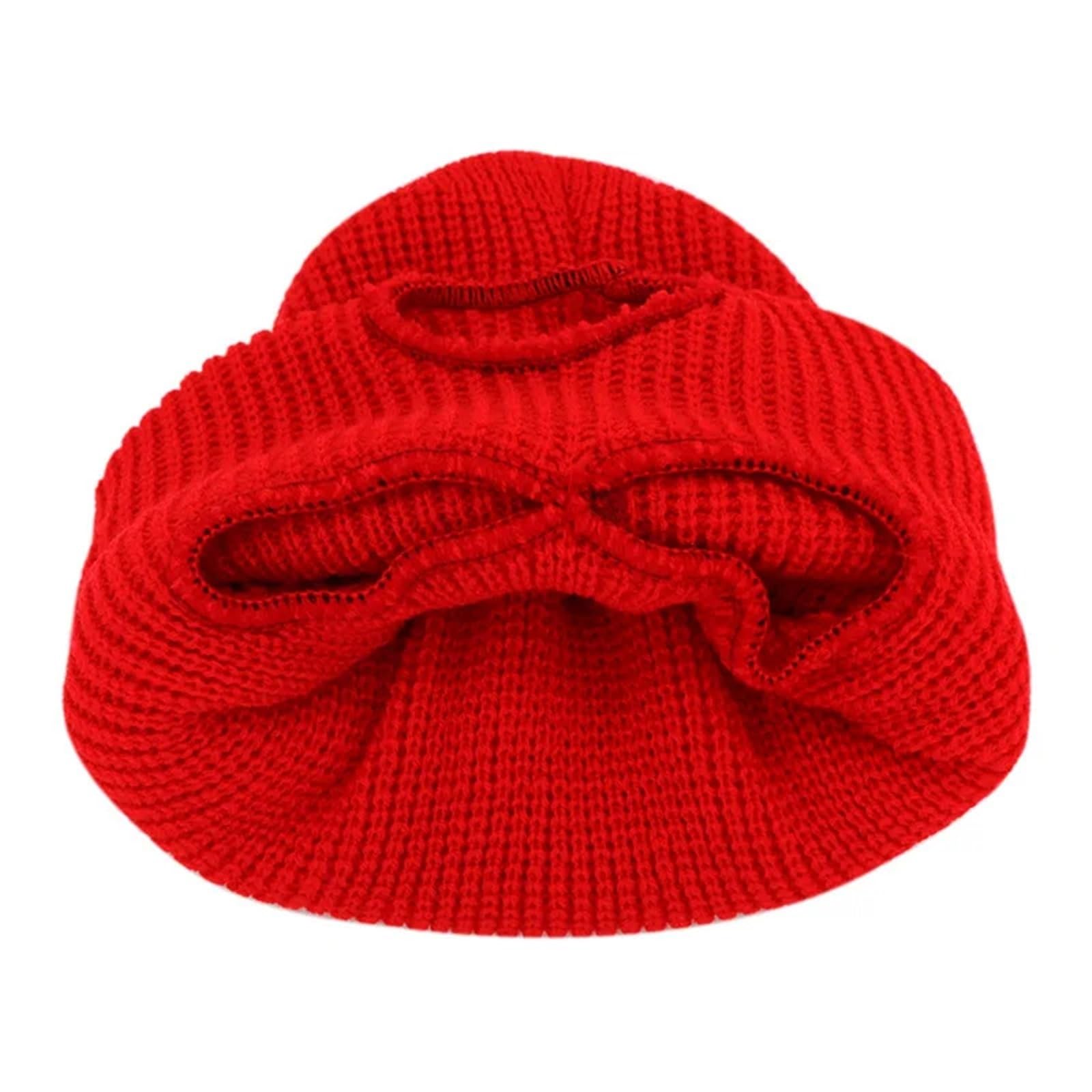 2 pasamontañas de Punto for Hombre, Resistentes al Viento, con Cara Completa, Bordados, cálidos, Invierno, 3 Agujeros para Esquí Ciclismo