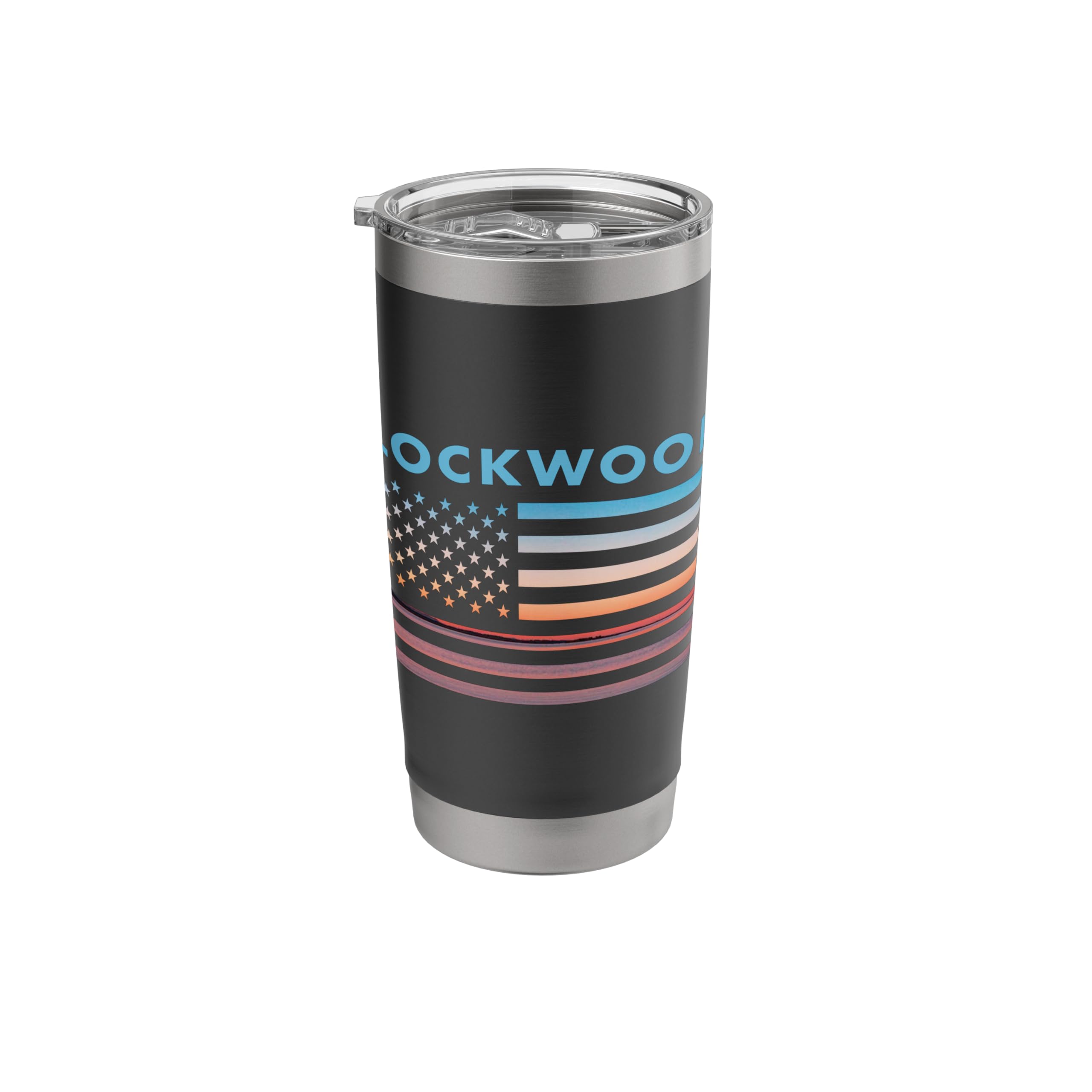 Vintage Sunset American Flag Lockwood, Nevada Stainless Steel Insulated Tumbler