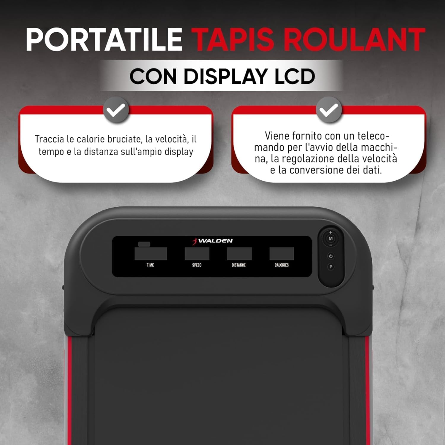 Tapis roulant pieghevole per casa e ufficio Motore 0,75 PS ultrasottile da Walking Pad 1 a 6 km/h sotto la scrivania da