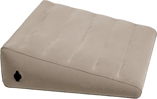 WEY&FLY Almohada inflable de cuña para viajar: soporte ligero para dormir, cuña portátil de viaje para acampar para cama o espalda, inflado rápido
