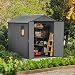 Keter Gerätehaus Darwin 6x8, Grau, Außenmaße 190x244x221cm, wartungsfrei, wetterfest, wasserdicht, mit Unterboden