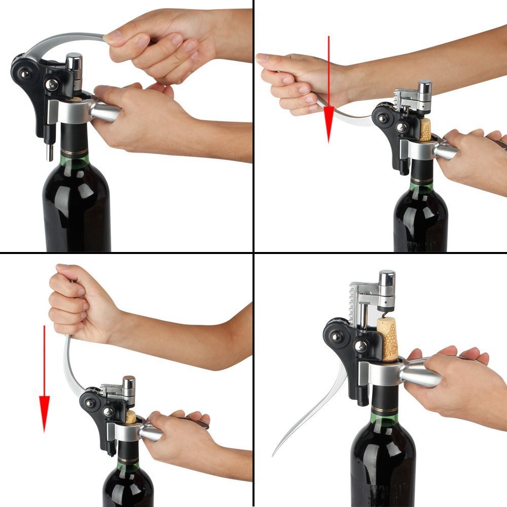 Juego de Accesorios para Vino con Sacacorchos Manual 9 Piezas