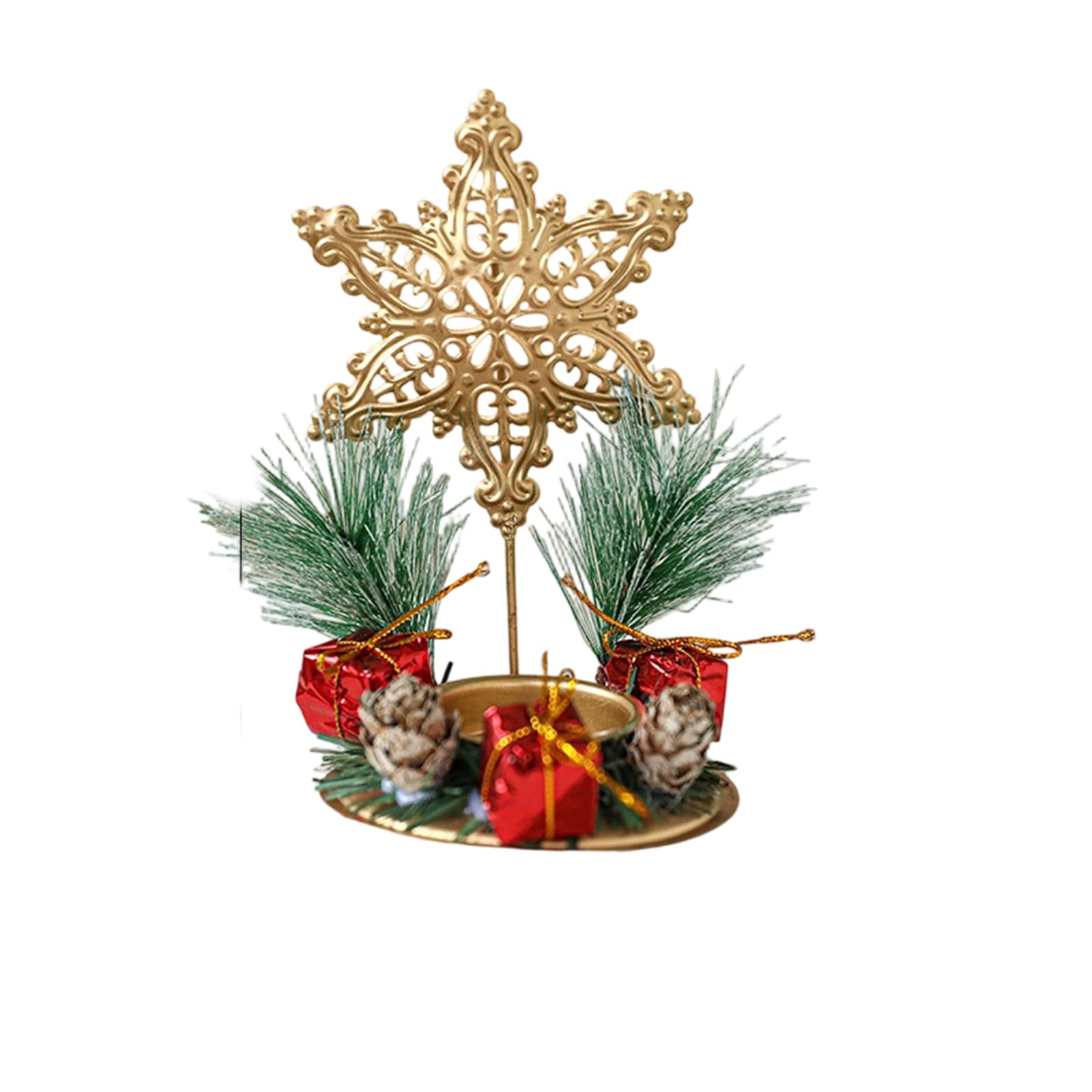Osniyaw Abcz2 5 Iron Christmas Tea Light Holder, Iron Holder, Christmas Decoration For Party Dining Table Centrepieces, Decorative Stand