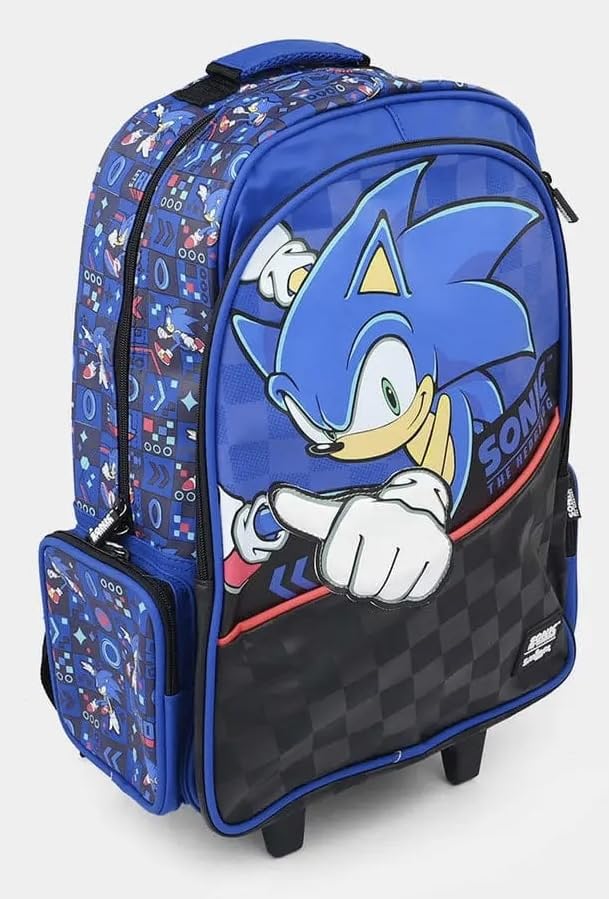 Image of ADSON 3D Embossed School Trolley Bag|Backpack Large School Bag for Boy Girl, Kids School Bag, Travel Backpack for Girl Boy, Ideal for Children Trolley 18 Inch Water Resistant