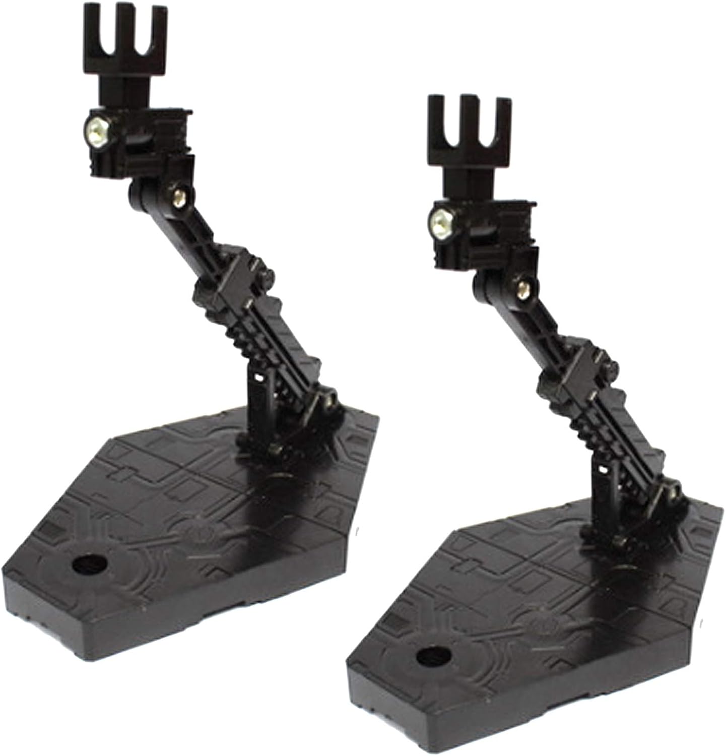MY MIRONEY 2-Pack Black Action Figure Stand Assembly Action Figure Model Support Display Stand Compatible with RG HG SD BB Gundam 1/144