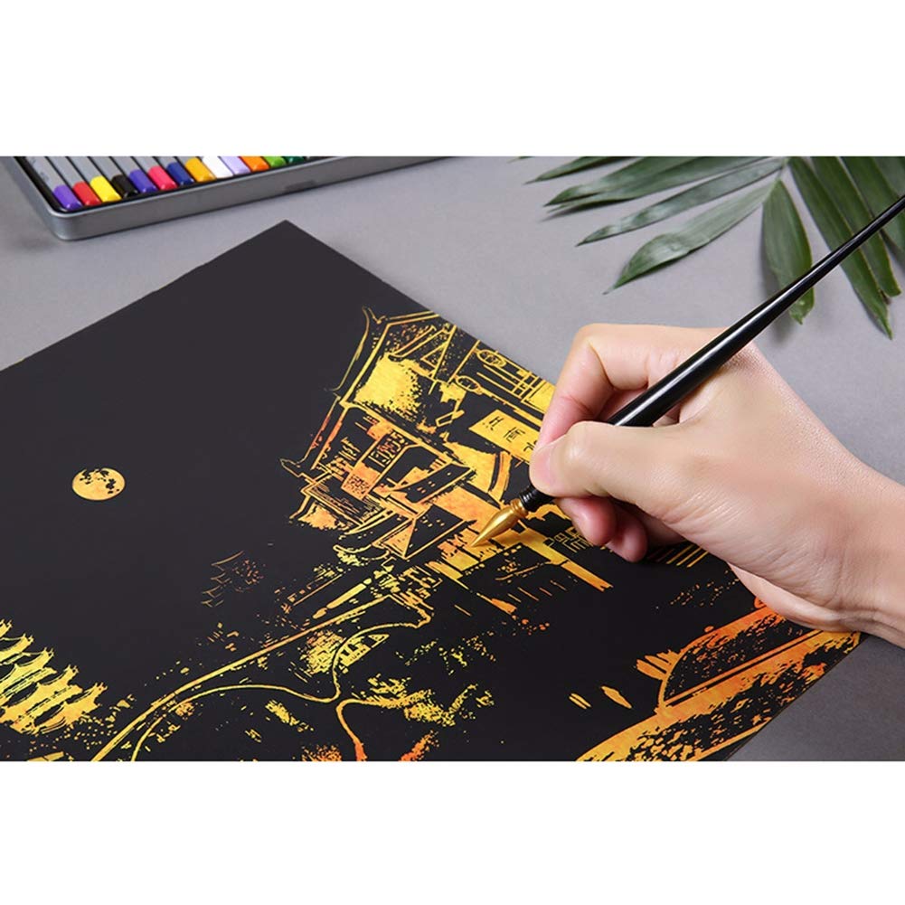 Kratzbilder Set Budapest - Metropolitan Nachtszene Mit Wahrzeichen