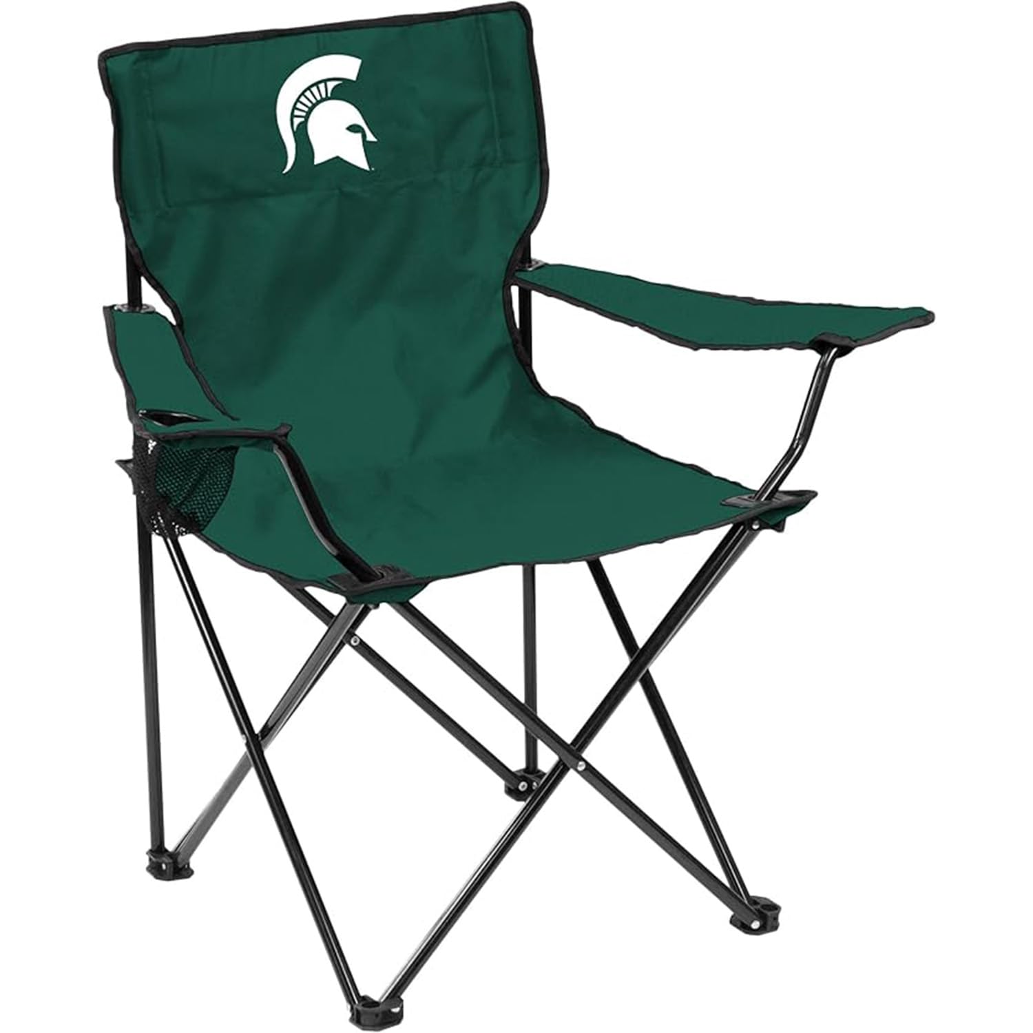 Logo Brands Adult Unisex Adult Quad Chair with Single Cup Holder, Hunter, One Size